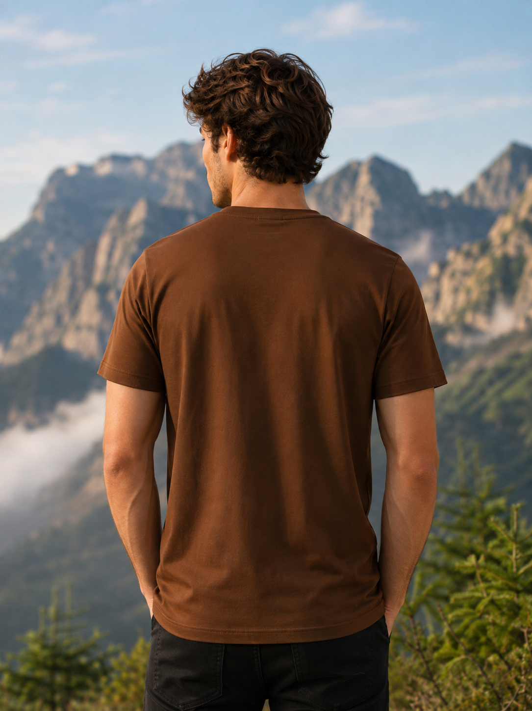 Newport England Men’s  Brown Signature Logo T-Shirt